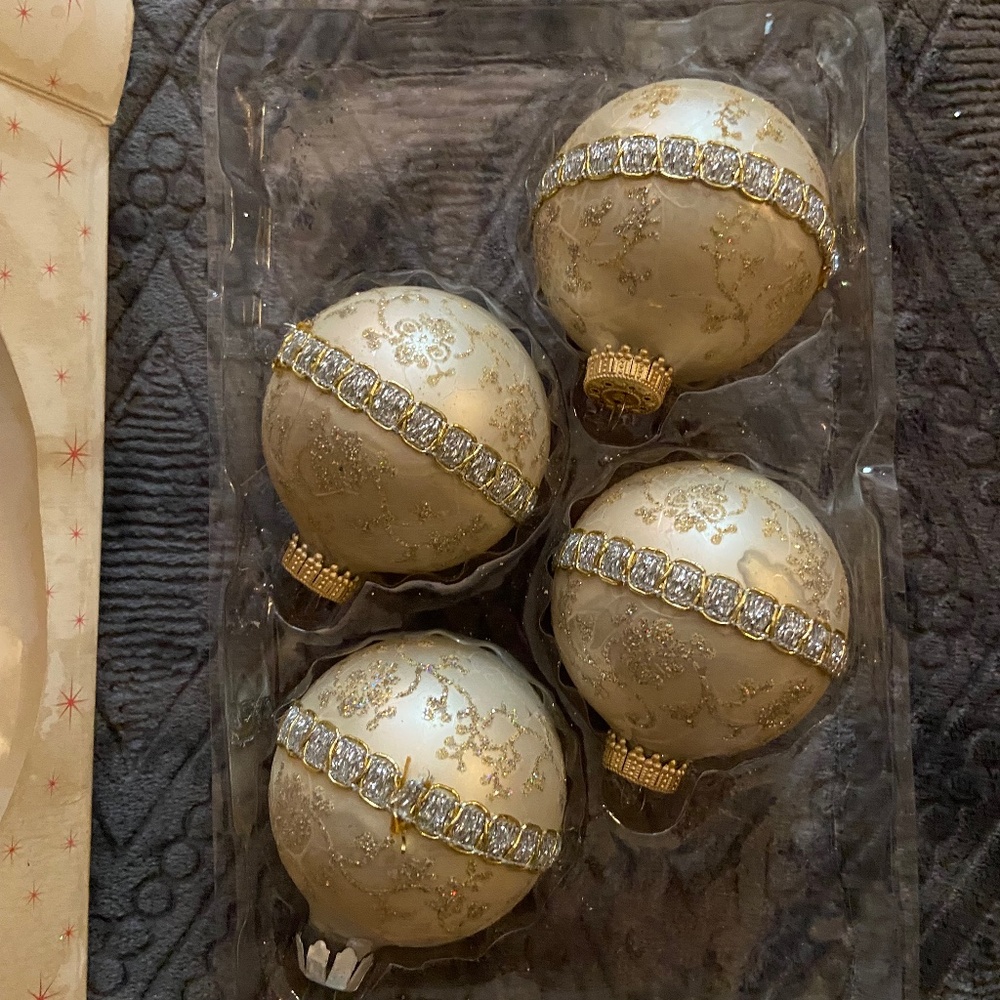 Krebs Glass Christmas Tree Ornaments